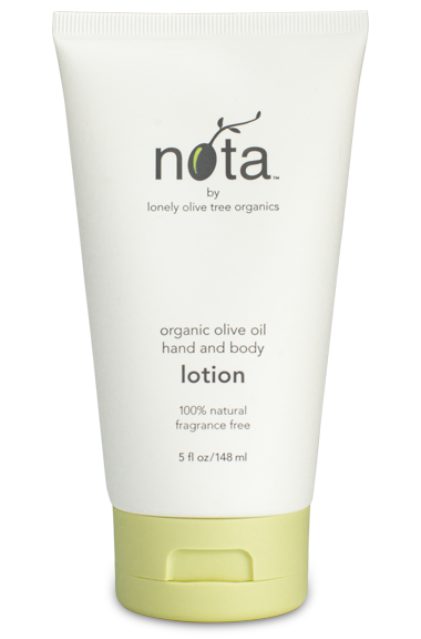 bottle of olive oil hand and body lotion.