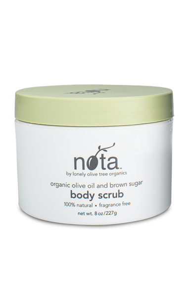 olive oil and brown sugar body scrub.